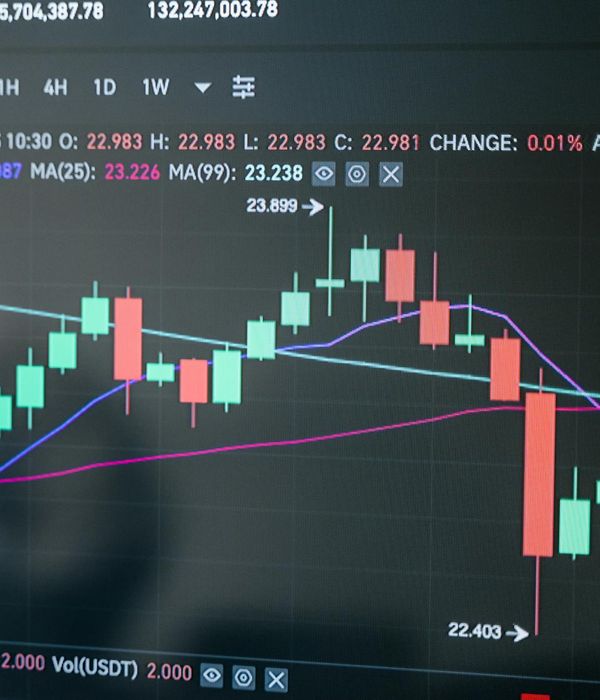 Financial analyst reviewing export market trends and currency exchange rates