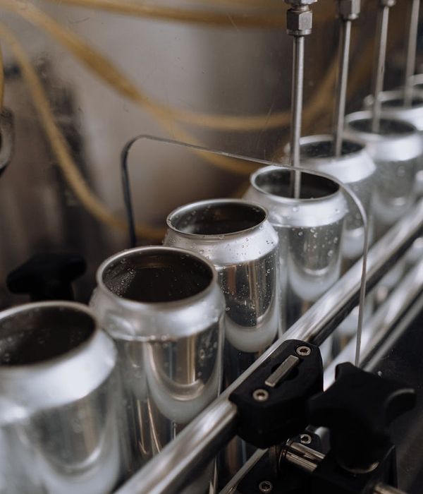 Modern food manufacturing facility with automated production line