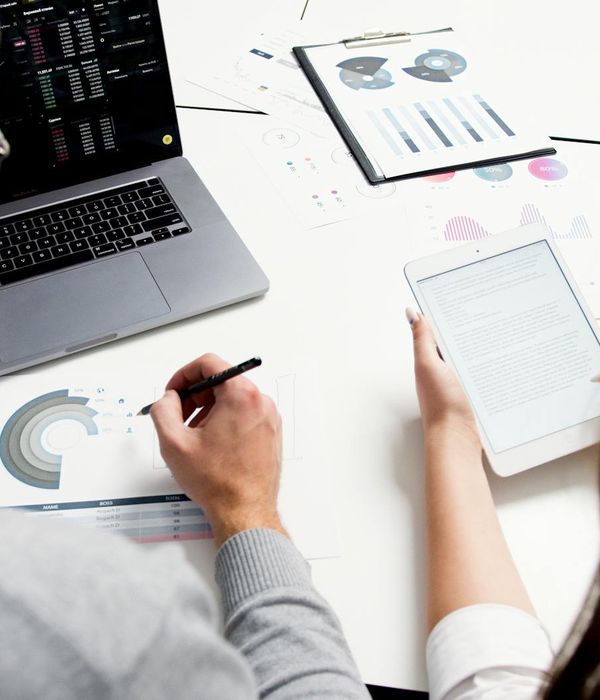 Modern international business office with global trade maps